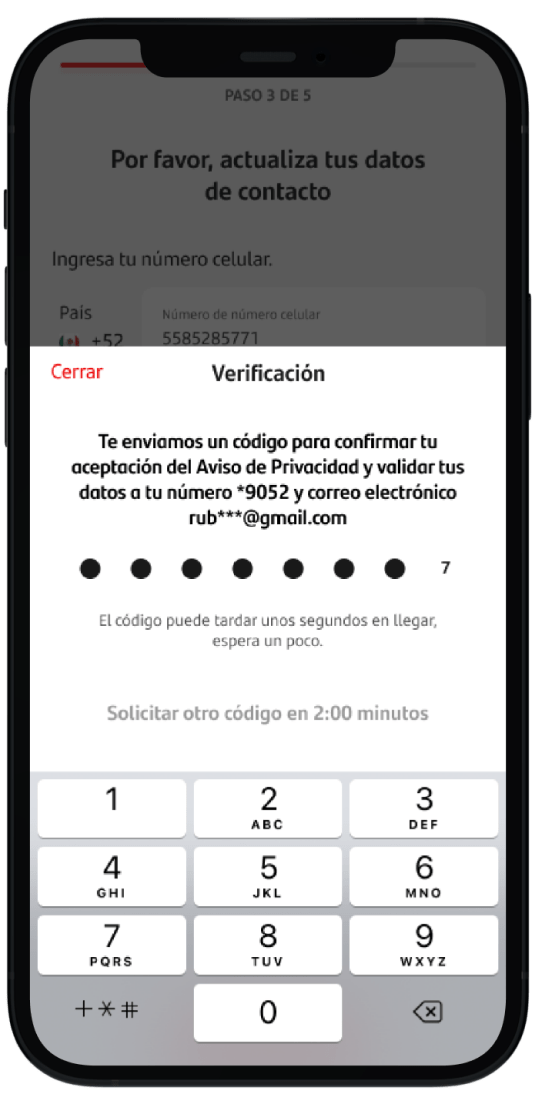 Verifica con el código