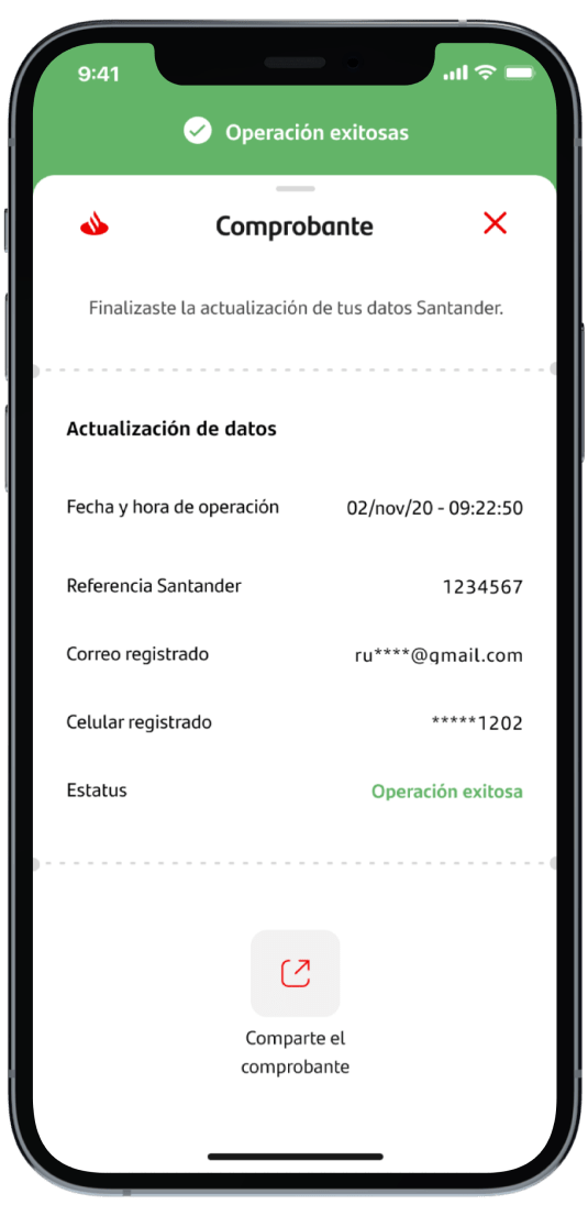 ¡Actualizaste tus datos!